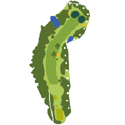 2番ホール・パー5・520ヤードのコースレイアウト図と攻略ライン詳細