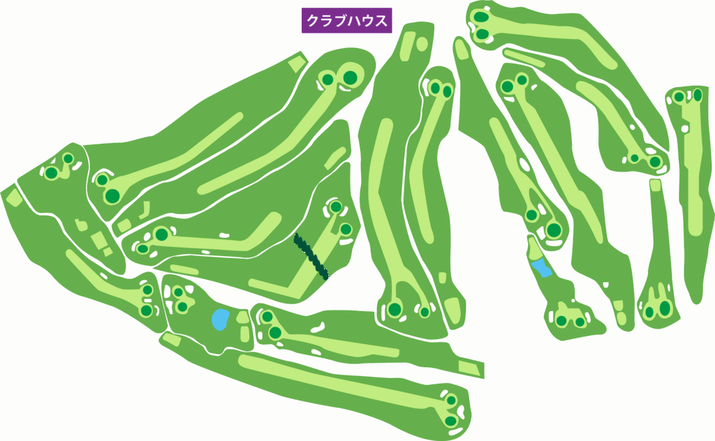 アジア下館カントリー倶楽部18ホール全コースレイアウト図